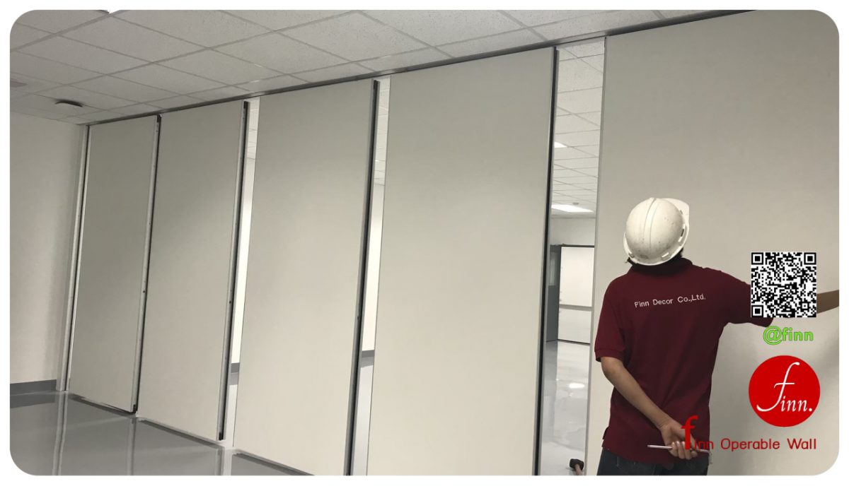 Operable partitions wall ผนังบานเลื่อนแบ่งห้อง สำหรับห้องประชุม ห้องจัดเลี้ยง